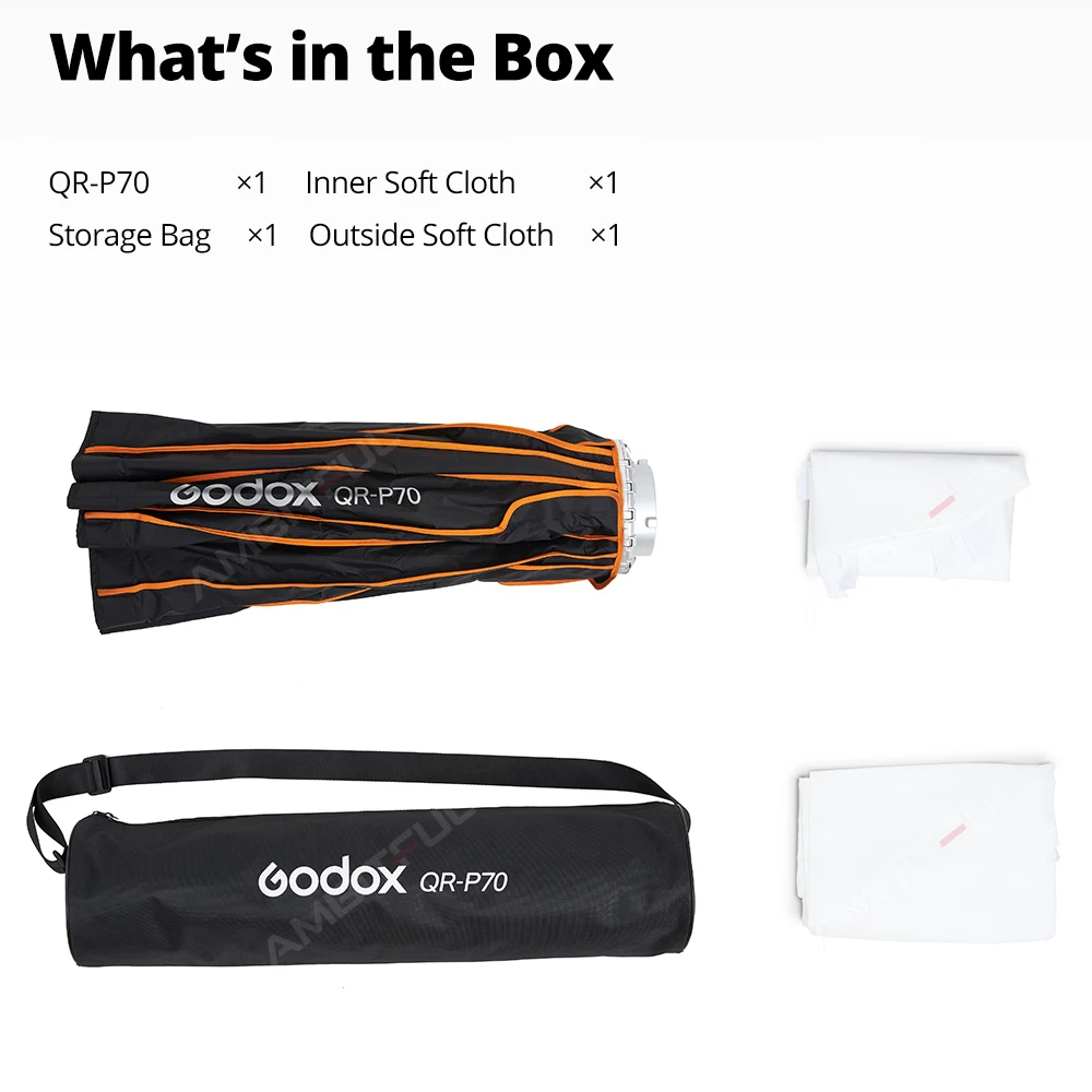Godox QR-P70 70 см QR-P90 90 QR-P120 12 быстросъемный параболический глубокий софтбокс + сотовая