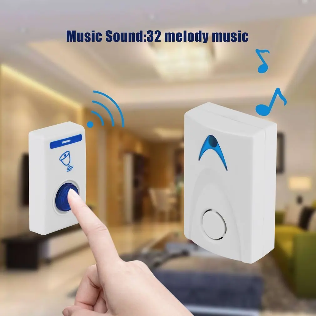 

Wireless Doorbell Smart Smart Home Door Bells Waterproof With Chimes Single Receiver For Home Office Hotel Welcome Door Chimes
