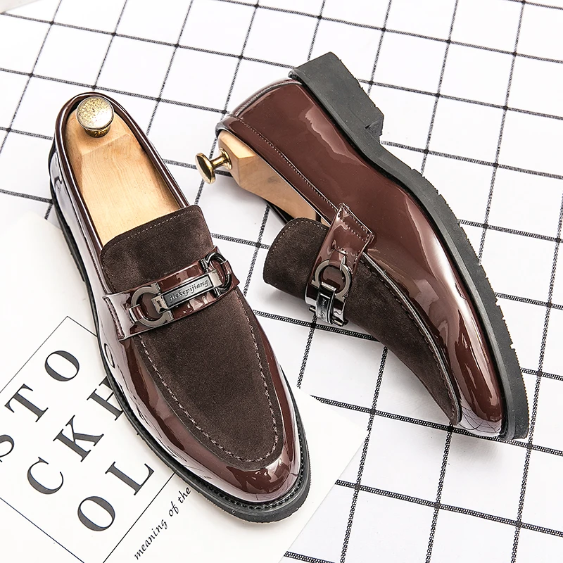 

New Mens Dress Handmade Italy Style Paty Leather Wedding Designer Flats Oxford Formal Party Casual Driving Shoes for Men Loafers