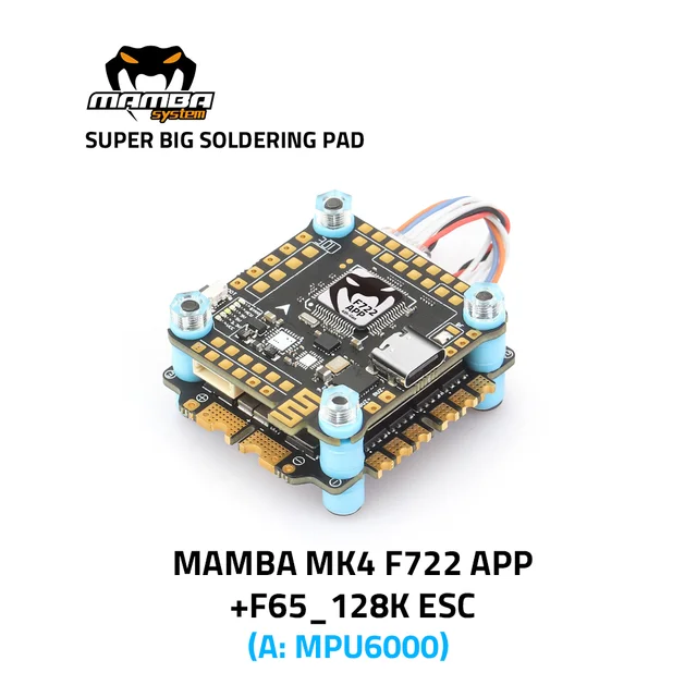 Diatone Mamba F722 APP MK4 MPU6000 + F65A 128K 65A 4in1 ESC