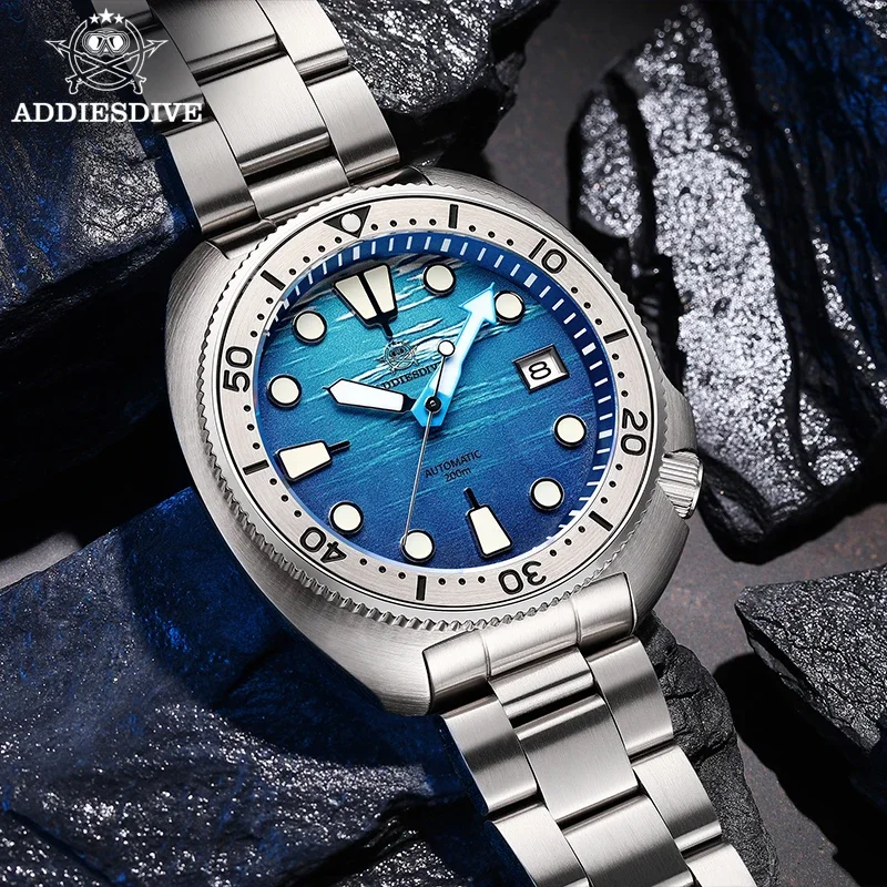 ADDIESDIVE AD2045 Часы для мужчин 20 бар Водонепроницаемые сапфировое стекло BGW9 Синие