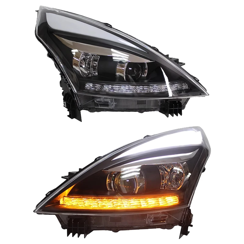 Фото Для Nissan Teana Altima J32: Светодиодные передние фары в сборе (2008-2012), обновленные светодиодные фары с ДХО №1