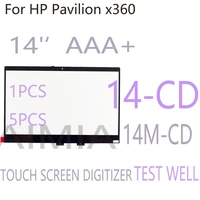 wholesale 14 touch digitizer for hp pavilion x360 14 cd 14 cd series 14m cd touch screen replacement glass panel with frame