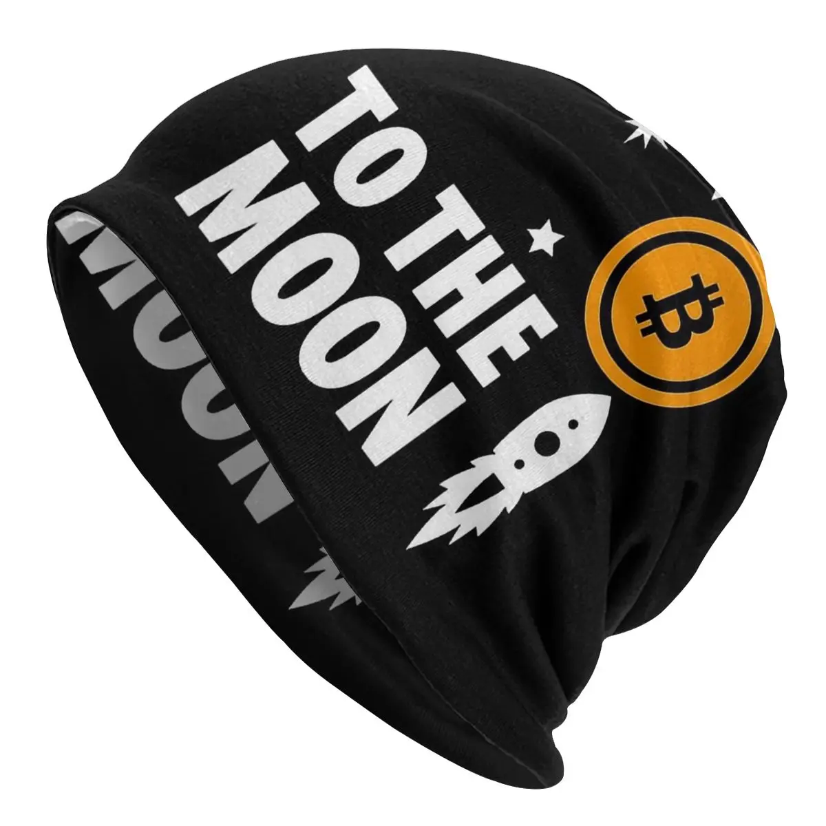 

Bitcoin BTC Men Women's Beanie Hats Bitcoin To The Moon Bitcoin Knitted Hat Hip Hop Earmuff Bonnet Street Skullies Beanies