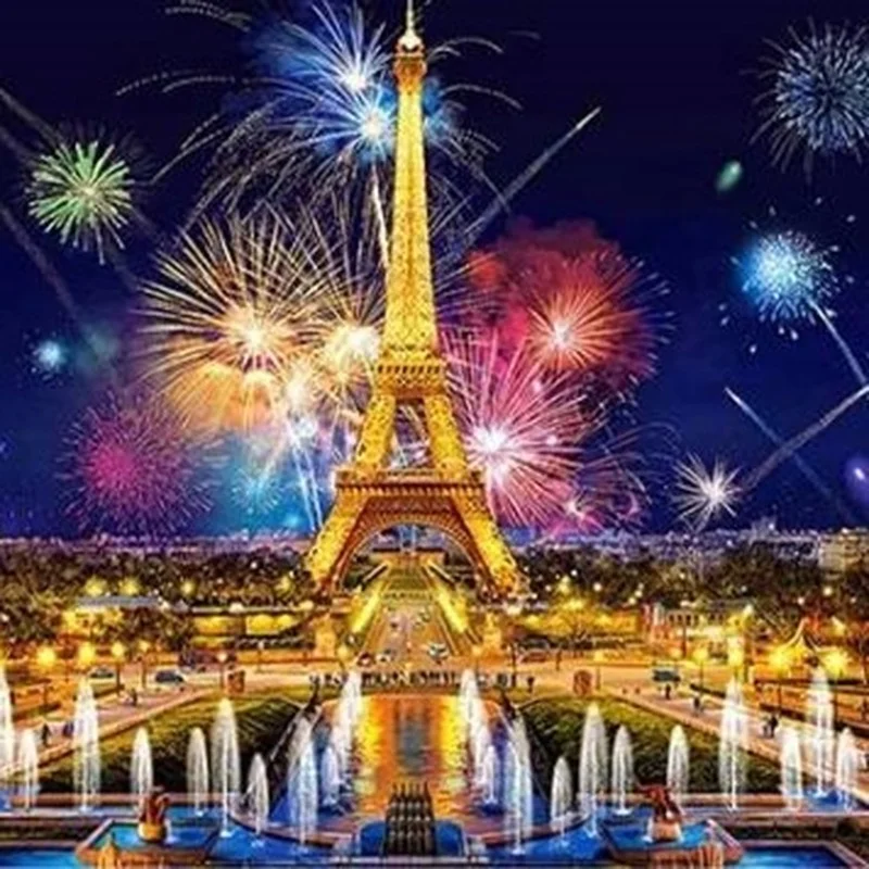 

Diamond Painting Landscape Eiffel Tower 5d Diy Mosaic Full Square Round Drill Diamant Of Rhinestone Daimond Embroidery Pictures