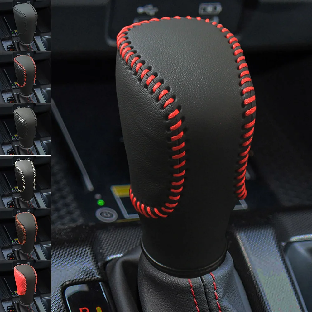 

Car Gear Shift Collars Leather Head Knob Handbrake Grip Cover for Honda Civic 2016-2019 Fit 2020 2021 Accord 2014 - 2019