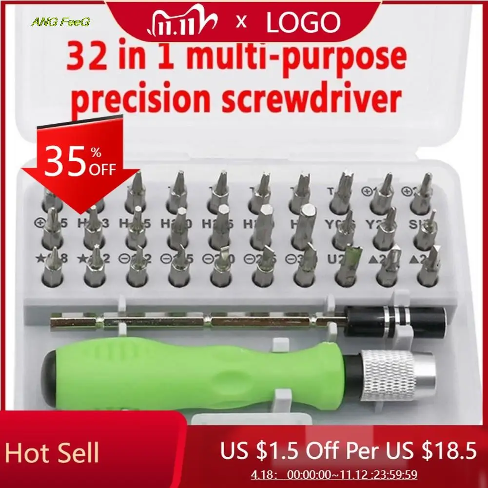 

Tool Repair 32 In 1 Screwdriver Set Precision Mini Magnetic Screwdriver Bits Kit Phone Mobile IPad Camera Maintenance
