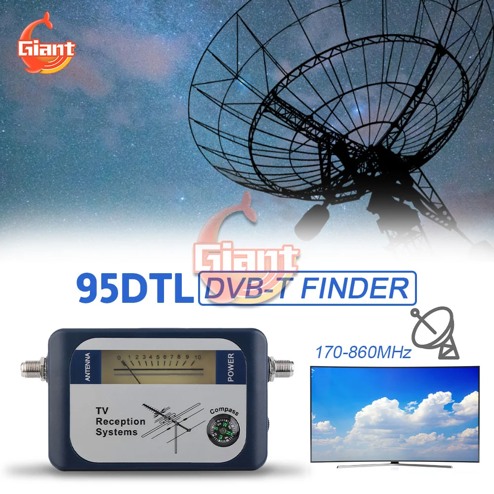 

TV Digital Aerial Terrestrial Signal Meter Antenna Finder Pointer TV Satellite Receiver With Compass TV Reception Systems