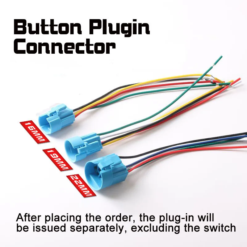 Водонепроницаемые алюминиевые кнопки с подсветкой 16/19/22 мм 5В 12В 24В