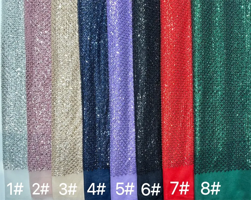 Африканская кружевная ткань с блестками 2021 высокое качество французская