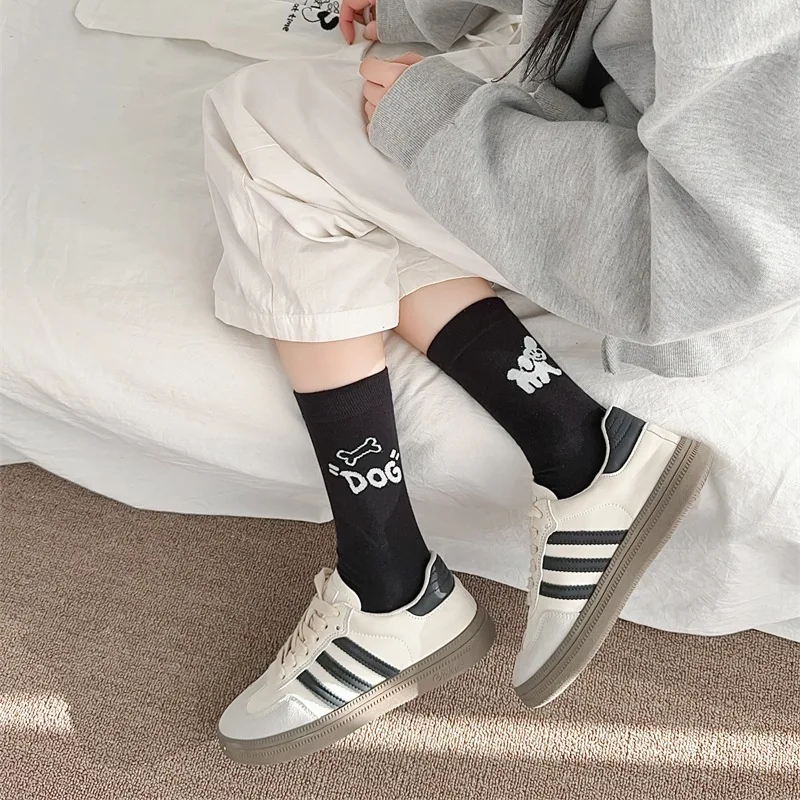 Женские Весенне-летние Тонкие Хлопковые Носки С Милыми Животными (кошка Собака)