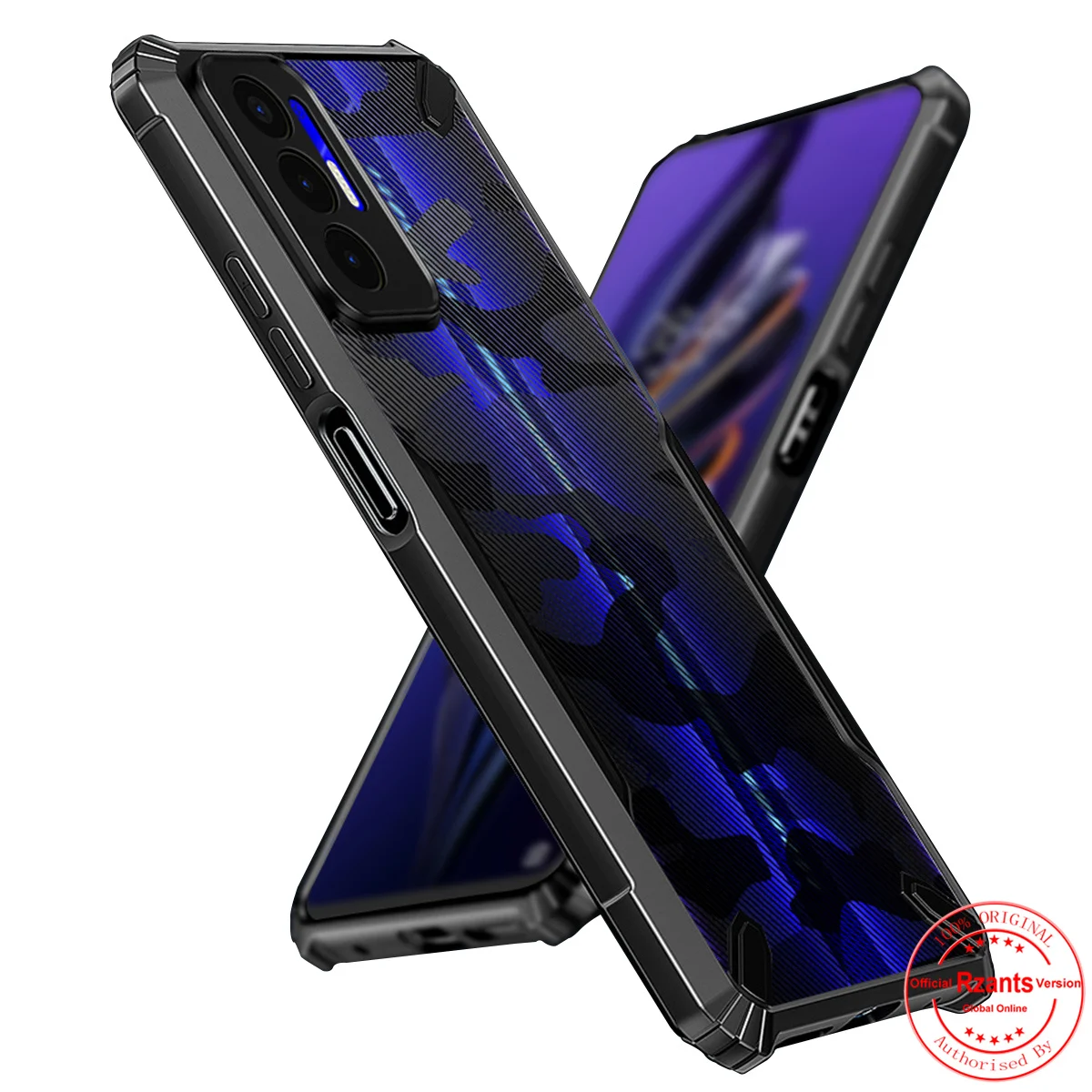 

Чехол Rzants для Tecno Pova 3 полупрозрачный [Камуфляжный военный бык] тонкий прочный защитный чехол для телефона