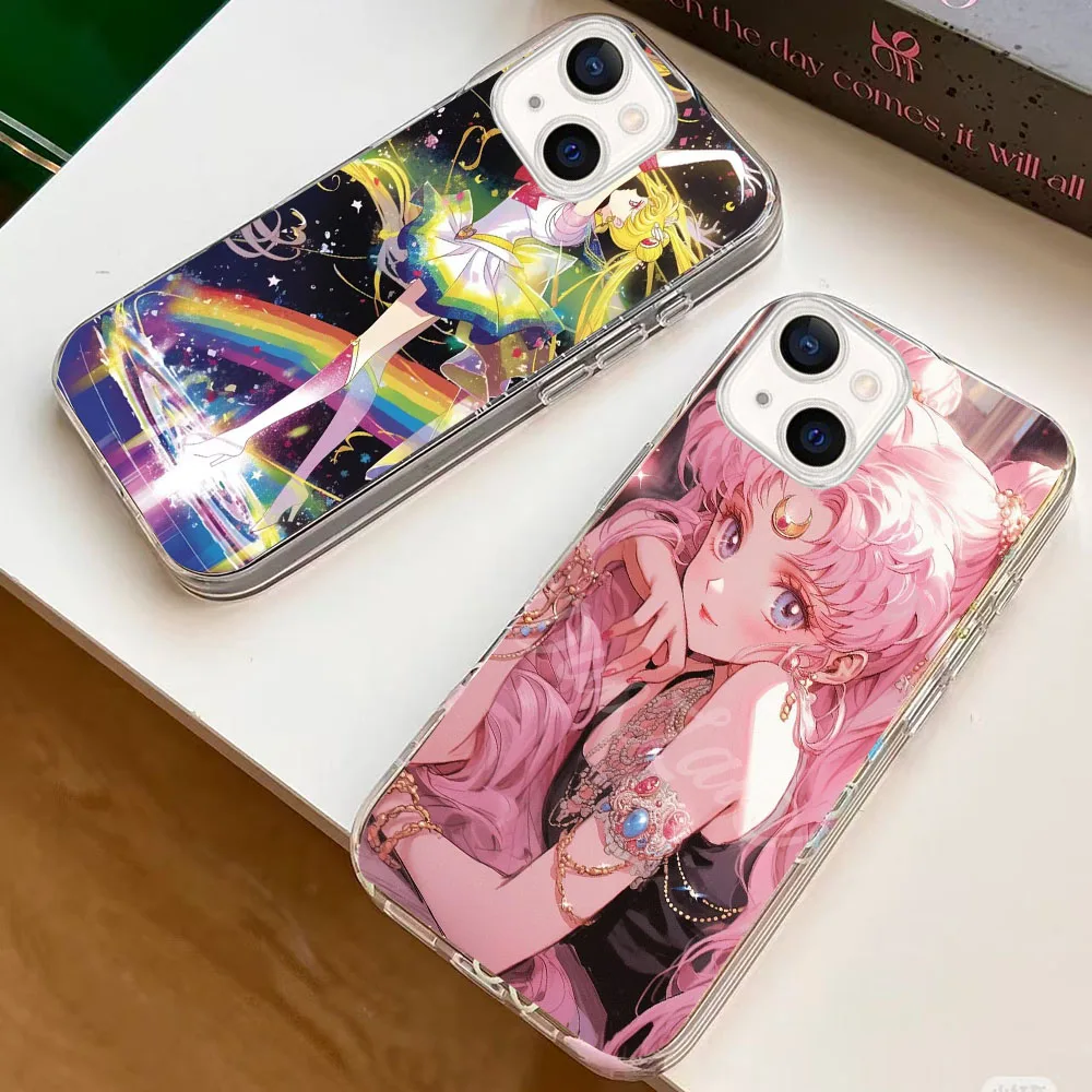Прозрачный силиконовый чехол WB-25 Sailor Moon для Moto G42 50 51 52 60 62 71 72 84 85 200 Edge 40 pro Ultra