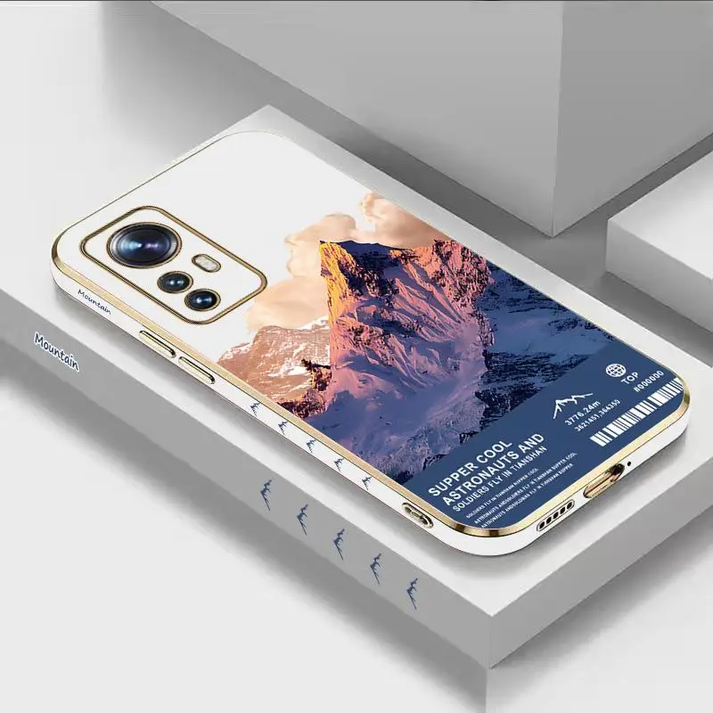 

Mountaintop View Luxury Plating Phone Case For Xiaomi Mi 13 13 Pro 12 12T 12S Ultra 11 11T Ultra 11 Lite 10 10T 9 9 Pro 8 Cover