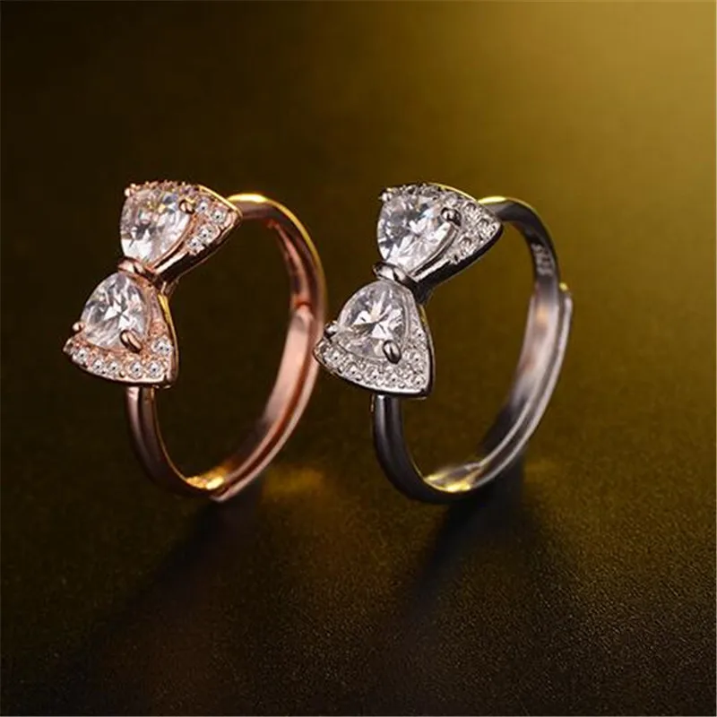 Настоящее серебро 925 пробы бесконечная любовь бесконечные кольца с фианитом для