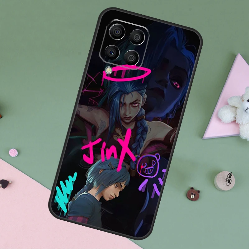 Чехол аниме Arcane Jinx для Samsung Galaxy M31s M30s M20 M13 M23 M33 M53 M12 M32 M52 M11 M51 M54 M34 M14 чехол
