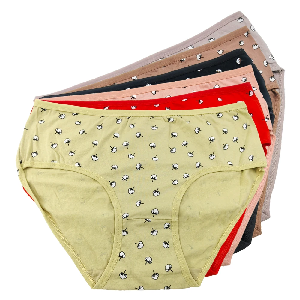 

5 Pcs/Lot Big Size Cotton Panties Underwear Women Briefs Female Knickers Lady Lingerie Intimate High-Waist Underpants