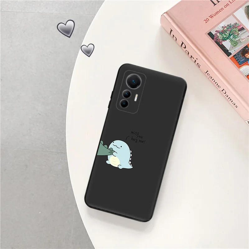 Матовые чехлы для телефонов Redmi 12 12c 13c Note12 Note13 Pro сомнения динозавр мультфильм Xiaomi