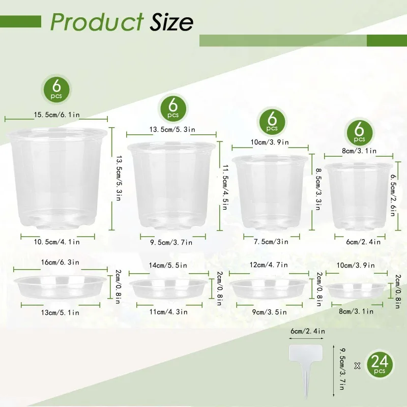

Прозрачные пластиковые горшки для рассады