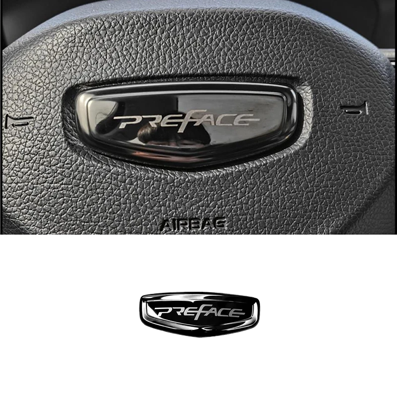 

Аксессуары для Geely Monjaro Xingyue L 2021-2023, черная наклейка на автомобильные этикетки, логотип передней панели автомобиля, декоративная наклейка на бампер