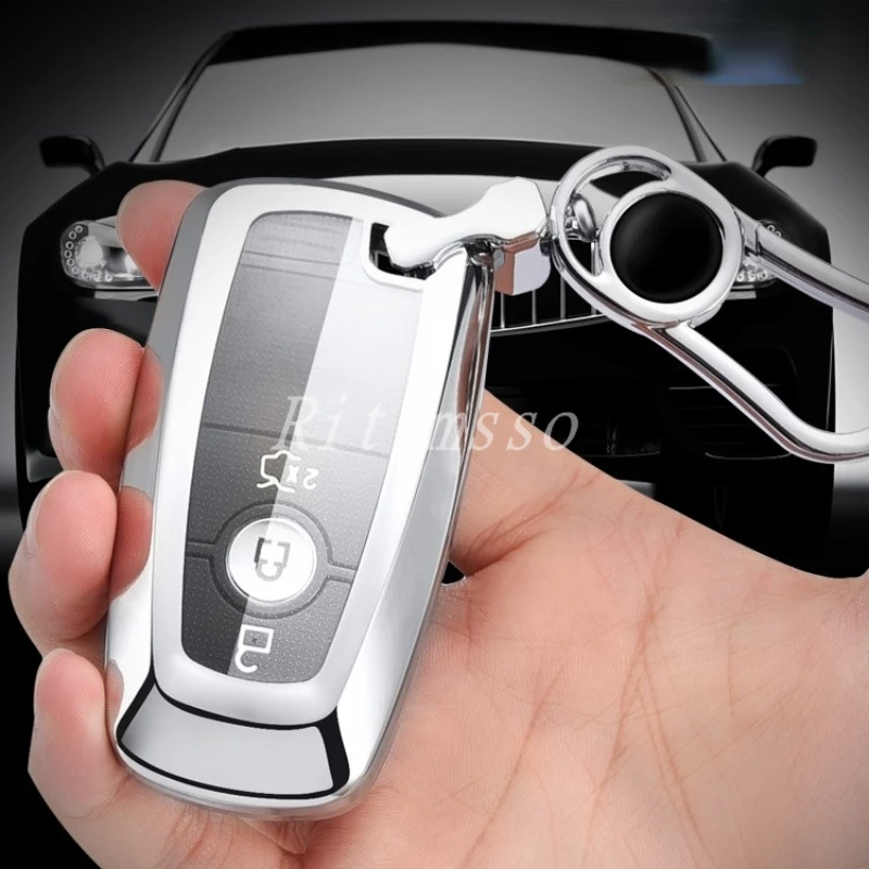 Чехол для автомобильного ключа из ТПУ Ford Mondeo Explorer Edge Expedition F150 Fusion Mustang Everest Lincoln MKC