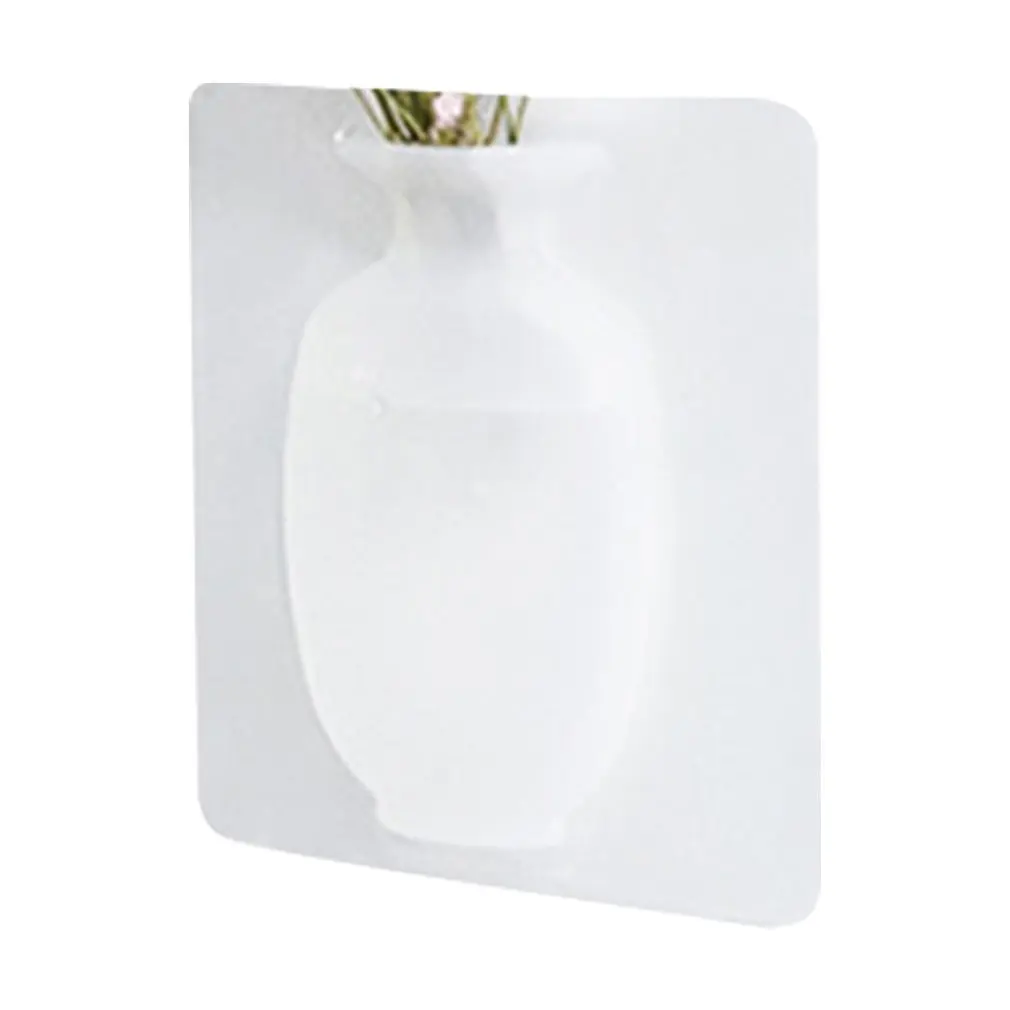 

Adsorption Magic Silicone Vase Stick Wall Hanging Vase Stickers Glass Wall Refrigerator No Trace Plastic Vase Sticker