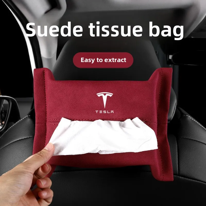 Автомобильная коробка для салфеток сумка хранения Tesla Model 3/X/S/Y автомобильные