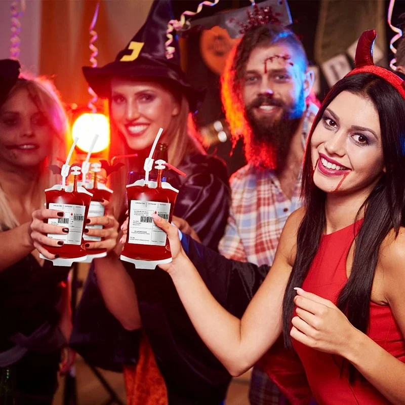 Вечеринка На Хэллоуин Сумки Для Напитков С Кровью 10/20 Шт. Набор Реквизит Костюма