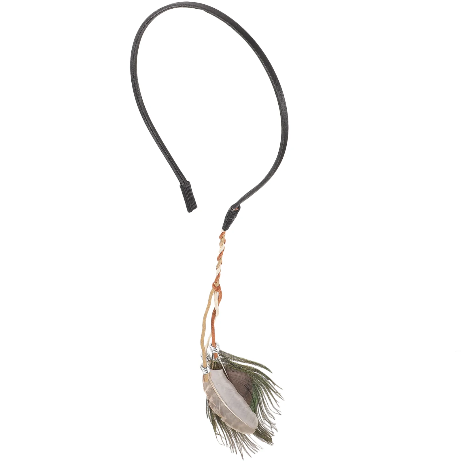 

Wedding Hair Accessories Women Plume Headpiece Indian Plume Tassel Headdress for Carnival