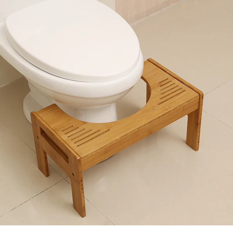 Фото Оригинальный бамбуковый стул для ванной комнаты с регулируемой высотой | Дом и