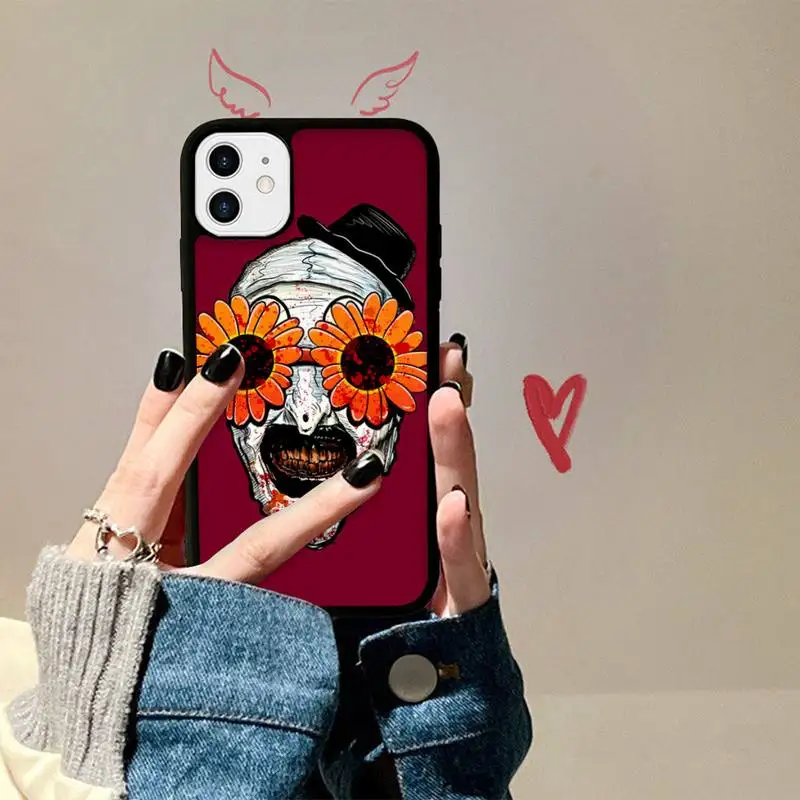 Horror Movie Terrifier Phone Case Silicone PC+TPU Case For iPhone 14 11 12 13 Pro Max 8 7 6 Plus X XR Hard Fundas