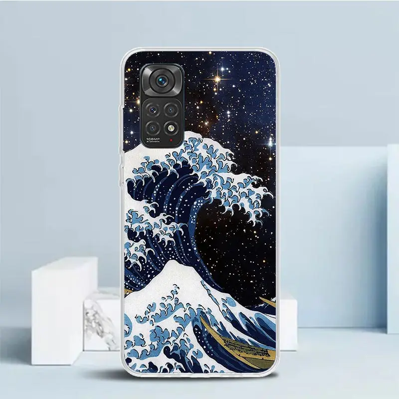 Чехол для телефона Wave Art в японском стиле Xiaomi Redmi Note 13 12S 12 11S 11 11T 11E Pro Plus 10S 10 9S 9 8T 8 7 +