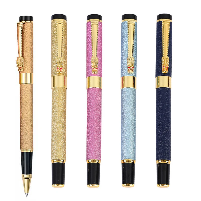 

Fashion Design Full Metal Roller Ballpoint Pen Office Business Men Dragon Crystal Signature Writing Pen Buy 2 Send Gift