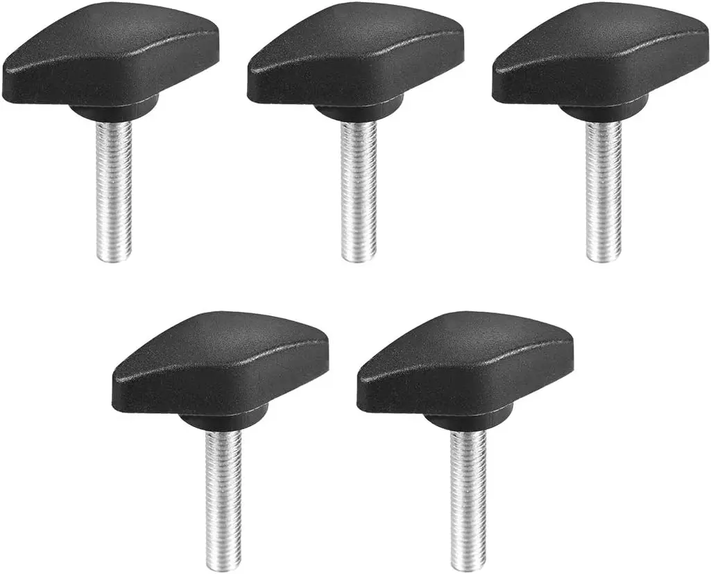 

Keszoox Clamping Handle Screw Knobs Handle M6 X 30mm Threaded T-Shape 5pcs