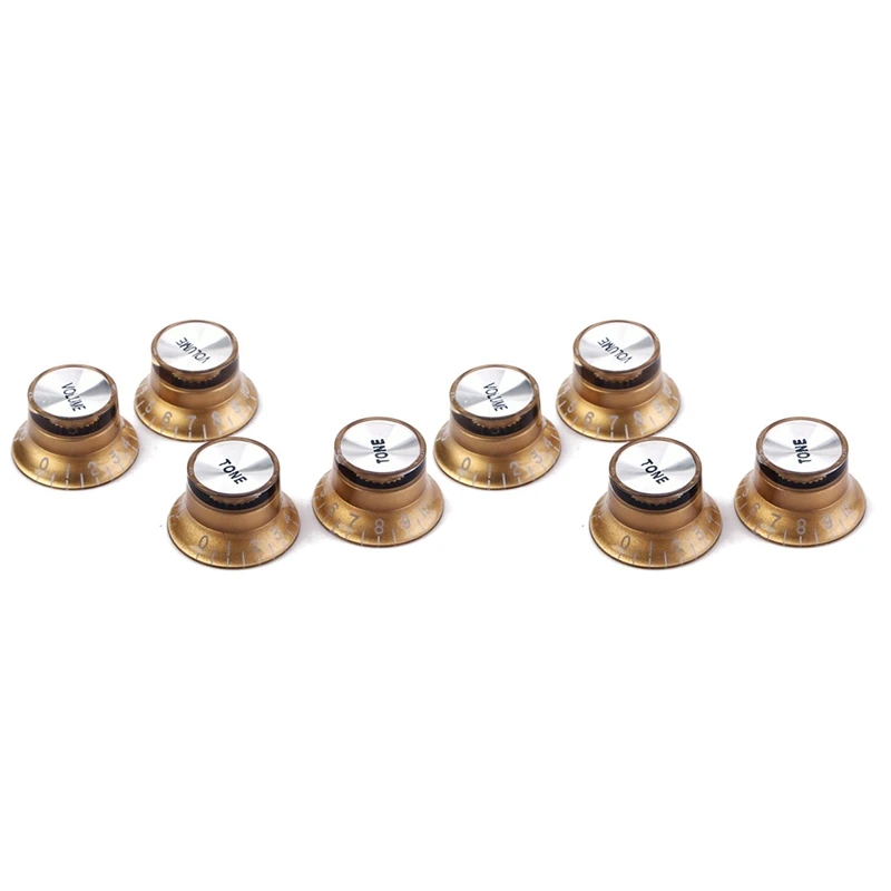 

8 Pcs Speed Control Knobs 4 Tone 4 Volume For Gibson LP SG Guitar Golden Knobs Guitar Accessories