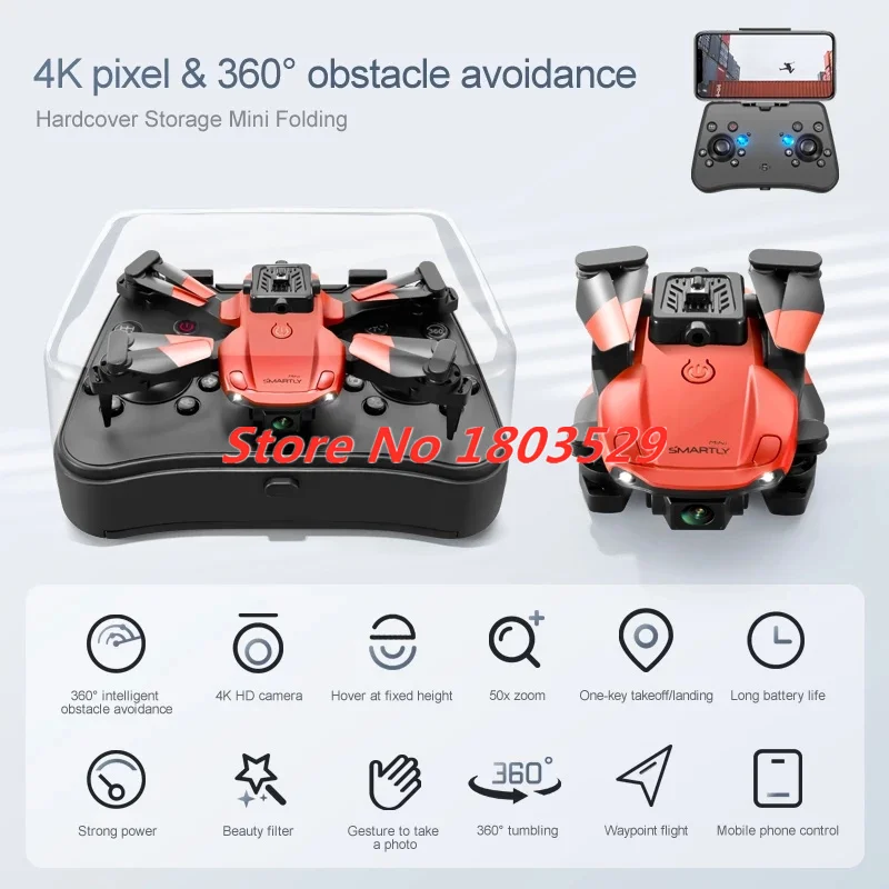 Мини-карманный дрон складная 4K HD камера радиоуправляемый квадрокоптер вертолет