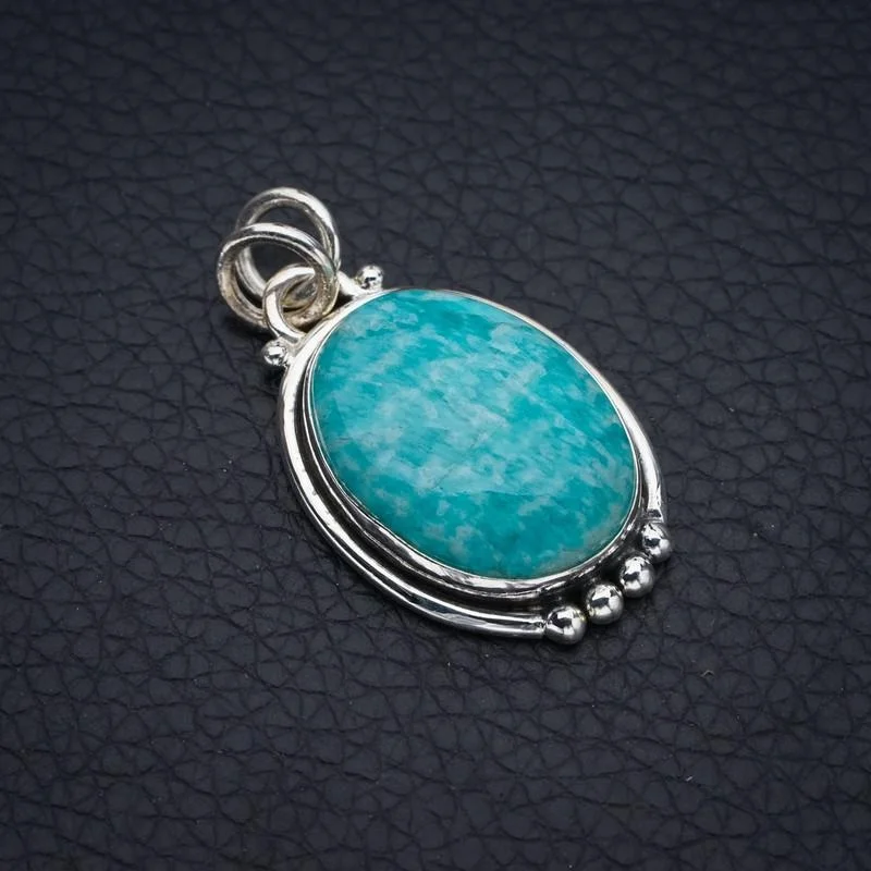 

StarGems Amazonite Handmade 925 Sterling Silver Pendant 1.25" F3954