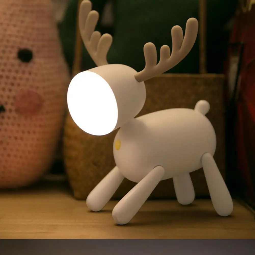 

5V Elk Deer Night Light Adjustable Rotary Tail USB Rechargeable Lamp for Bedroom Night Lights Lighting