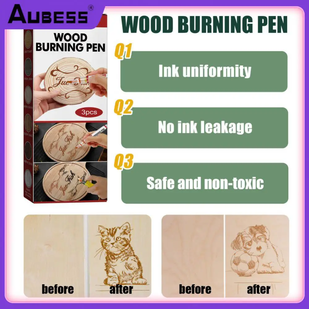 

Plastic Wood Burning Pen Multipurpose Burning Pen Suit Wooden Contour Pencil Writing Instruments Arpenters Stores