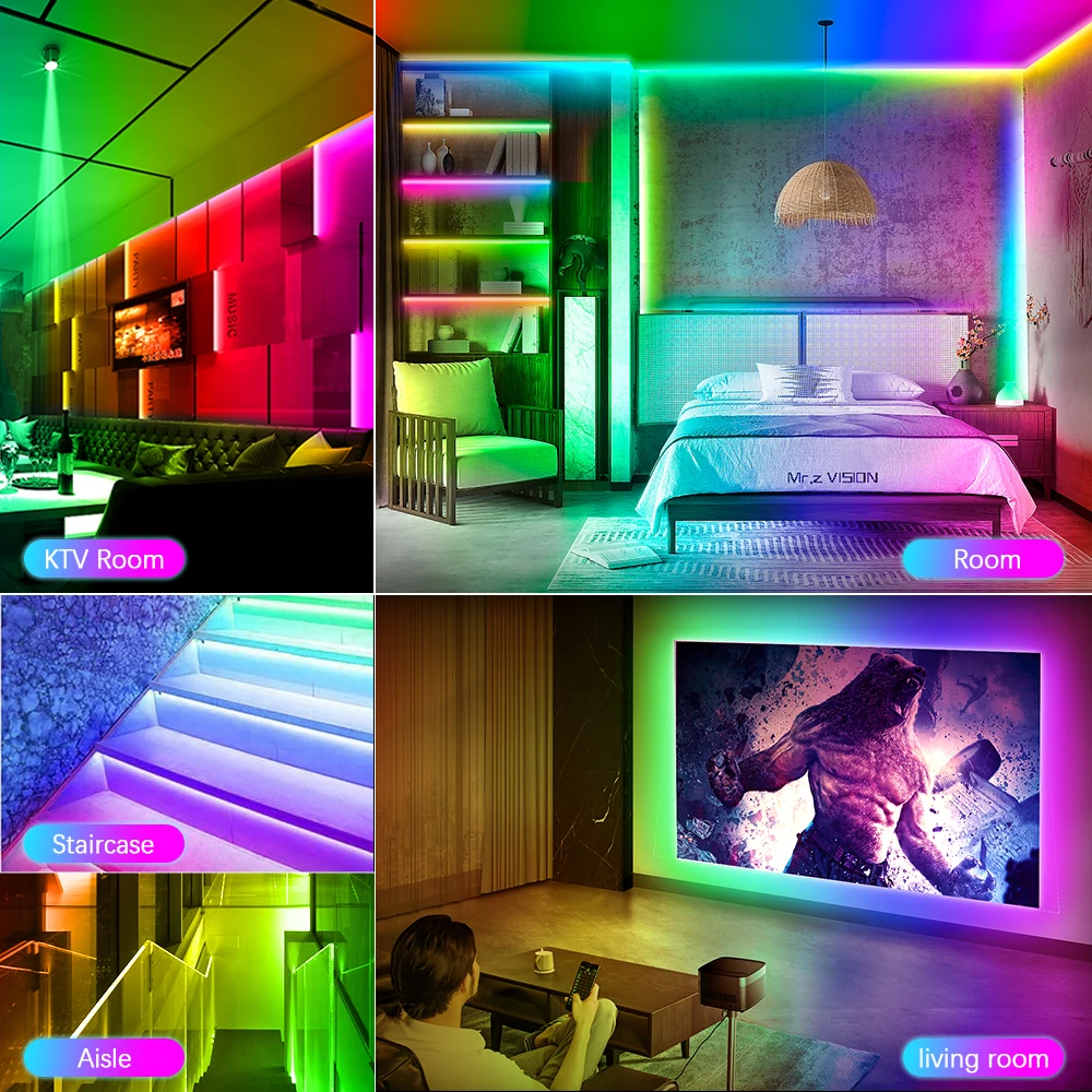 WDSZKMYF RGB светодиодная лента для умного дома ТВ ПК контроллер пульт дистанционного
