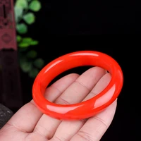 natural chicken blood jade hand carved wide band bracelet fashion boutique jewelry female blood red beauty bracelet