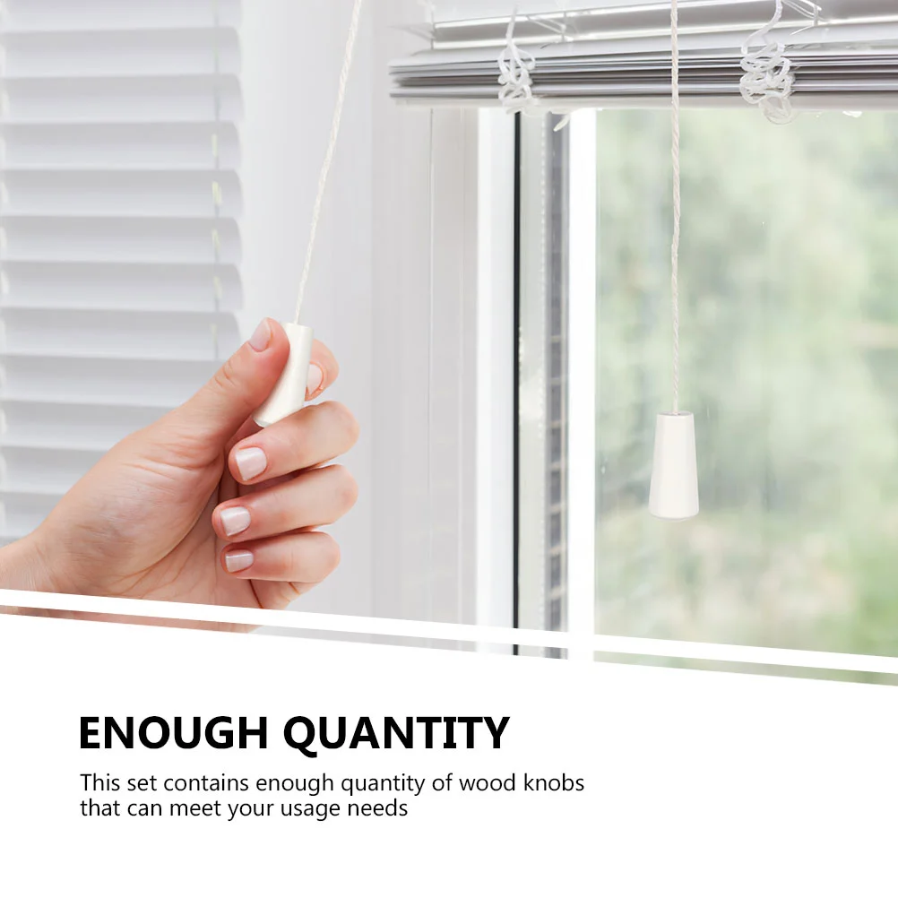 6 шт. деревянный шнур с кисточкой ручки для оконных жалюзи капли тянущий конец или