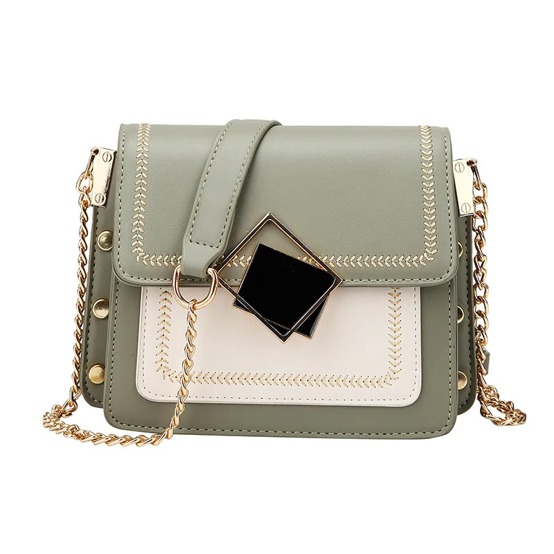

Chain PU Leather Crossbody Bags For Women Small Shoulder Messenger Bag Special Lock Design Female Travel Handbags