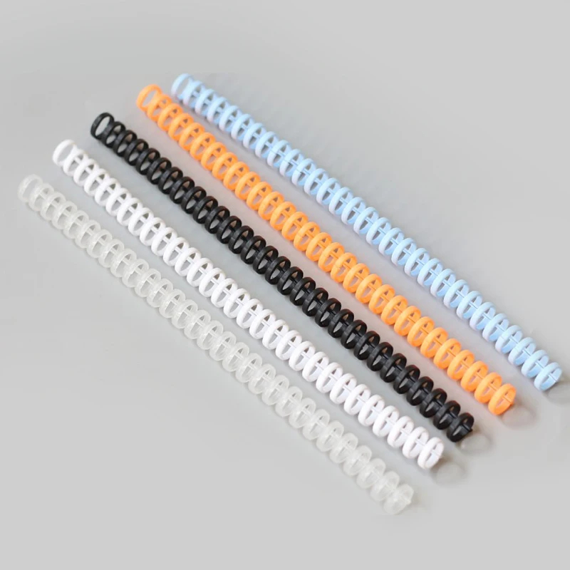 

5pcs Random Color 30 Hole Loose-leaf Plastic Binding Ring Spring Spiral Rings For 30 Holes A4 A5 A6 Paper Notebook Stationery