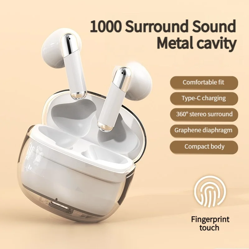 

Tws Bluetooth 5.3 Earphones Hi-Fi Wireless Earphones with Microphone for Long Standby Waterproof Stereo Motion Touch Earphones