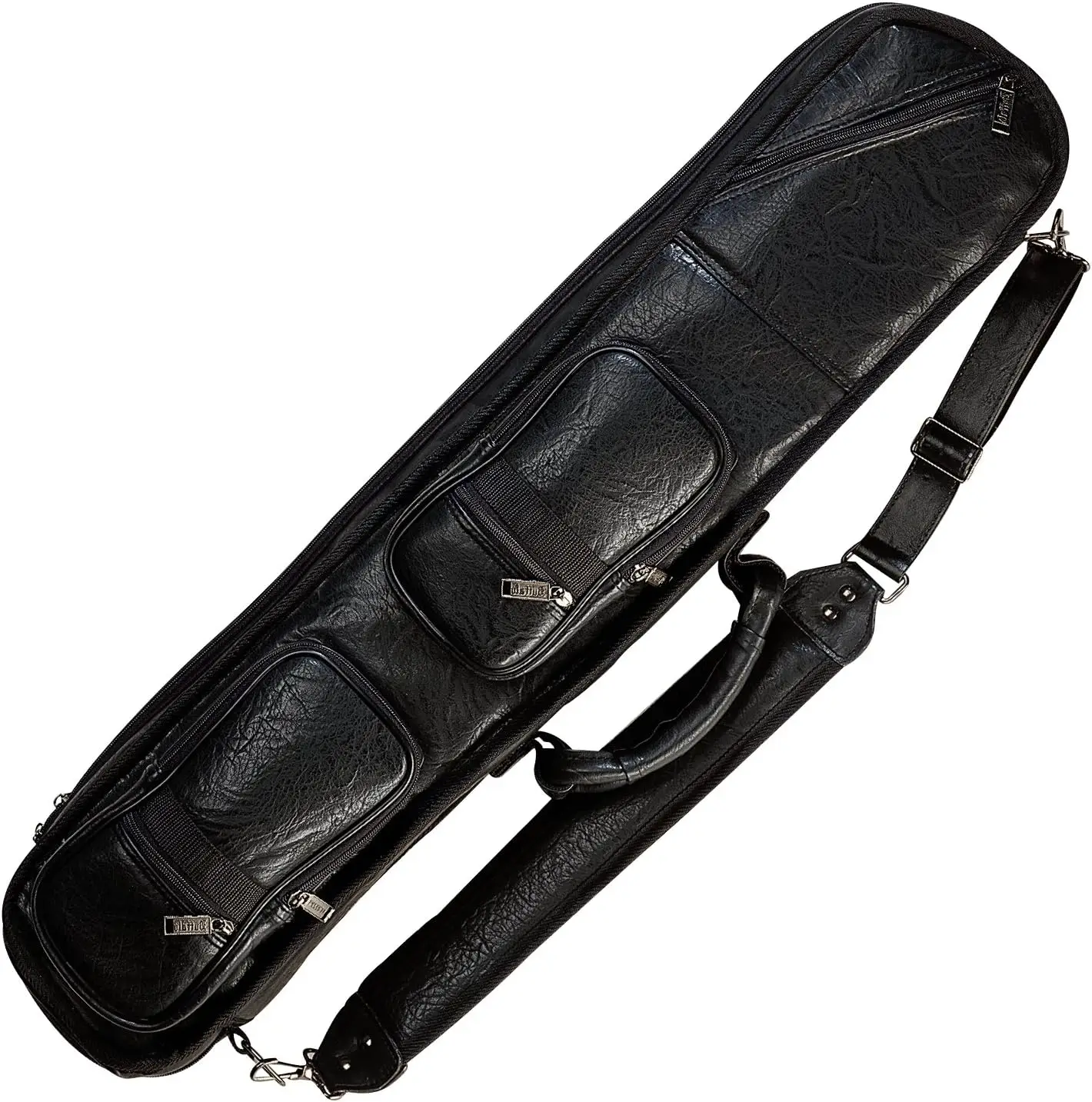 

Premium Soft Black Leatherette Pool Cue Case, Black