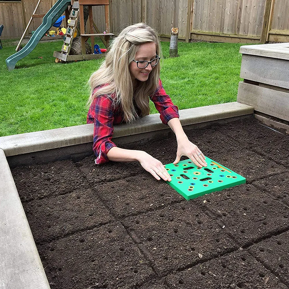 

Seeding Square Foot Gardening Template Seed Sowing Tool Kit Color Coded Seed Spacer Template Magnetic Seed Dibber Seed Ruler