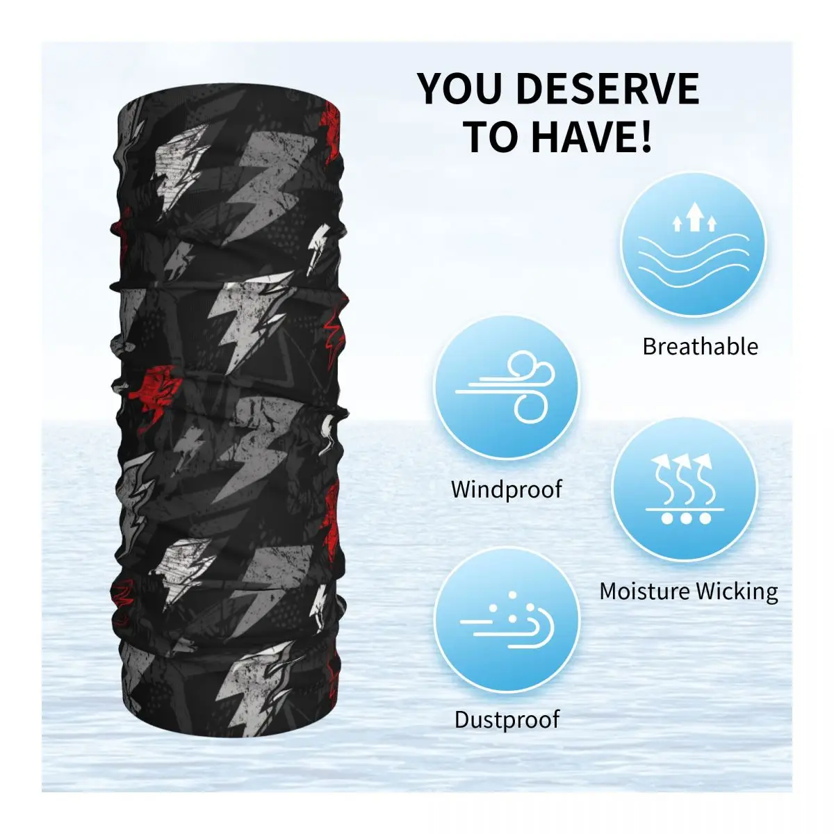 Шарф-бандана для мотокросса с принтом моющийся