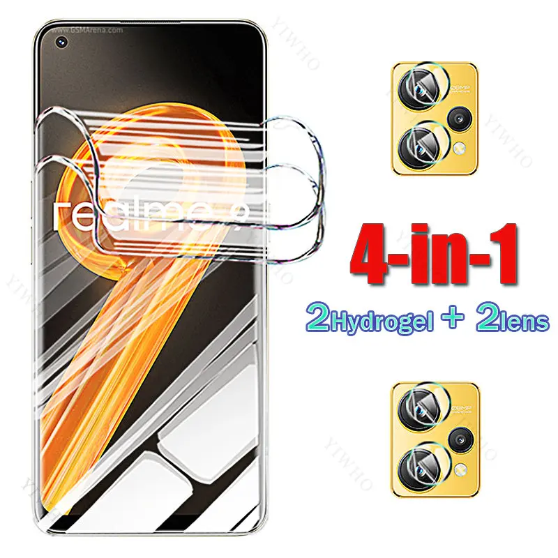 Передняя Гидрогелевая мягкая пленка 4To1 для Realme9 Pro Plus, быстрая фотография, защита экрана, не стекло для Realme 9Pro + 9i, фотообъектив из стекла Передняя Гидрогелевая мягкая пленка 4To1 для Realme9 Pro Plus, быстрая фотография, защита экрана, не стекло для Realme 9Pro + 9i, фотообъектив из стекла