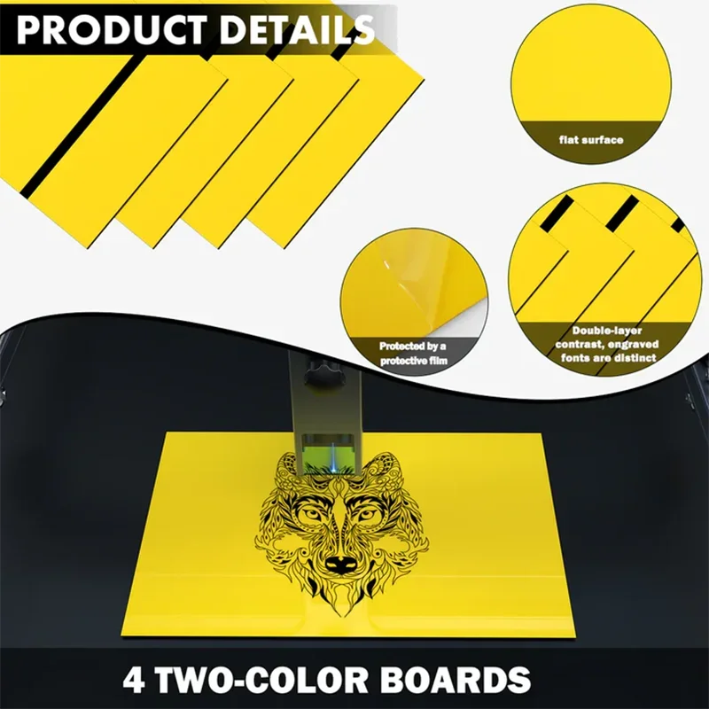 Более длинная гравировка двухцветный лист для фото значки. (8 &quotx 12&quot 200*300 мм 4